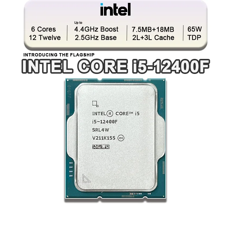 CPU Intel Core i5-12400f + ARCTIC MX-4 Intel Core i5-12400F Hexa-core CPU for Desktop Computer PC - 2.5
