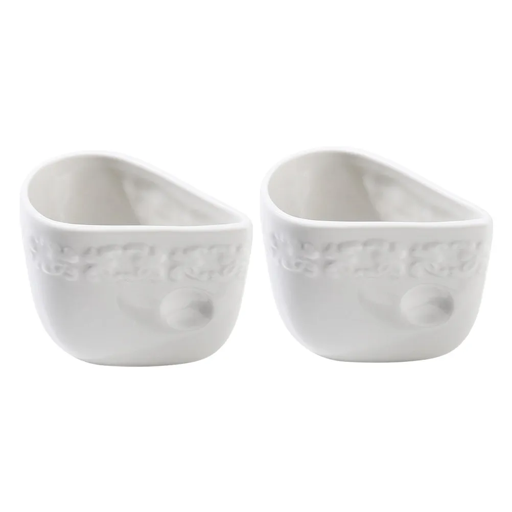 2Pcs Minimalist Ceramic Coffee Bean Dosing Cup Precision Weighing Vessel for Espresso French Press Tea Scoop Chinese
