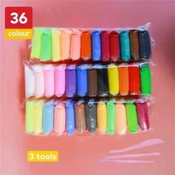 36 Color Ultra Light Wind Dry Clay Air Plasticine Modeling Space Clay Preschool Education Handmade DIY Creative Colored Clay Toy