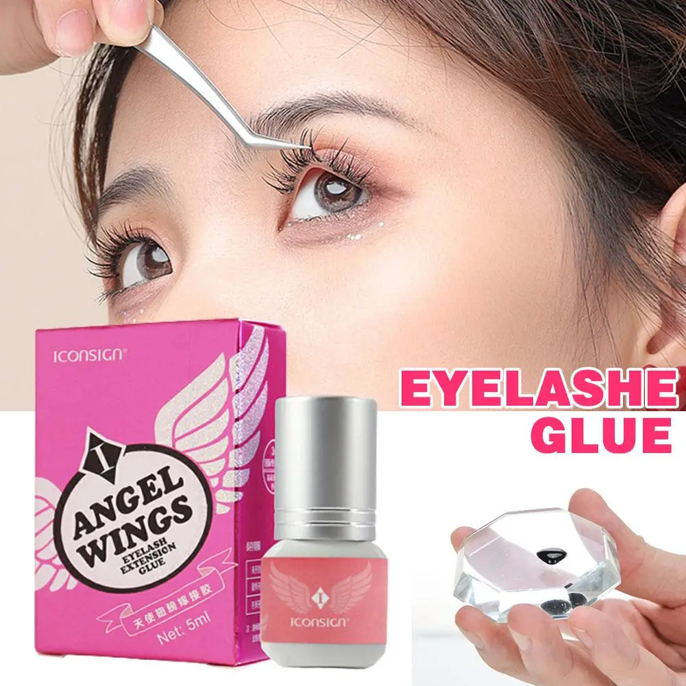 Waterproof Eyelashes Extension Glue Long Lasting Grafting Glue No Tools Drying Lashes Glue Quick Makeup Black Adhesive Irri Z2Y4