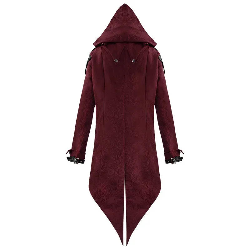 ملابس الأداء كرنفال رجل القرون الوسطى مقنعين سترة أبلى تأثيري إدوارد القتلة هالوين زي الشارع الشهير 5ftu ^ 5ftu ^