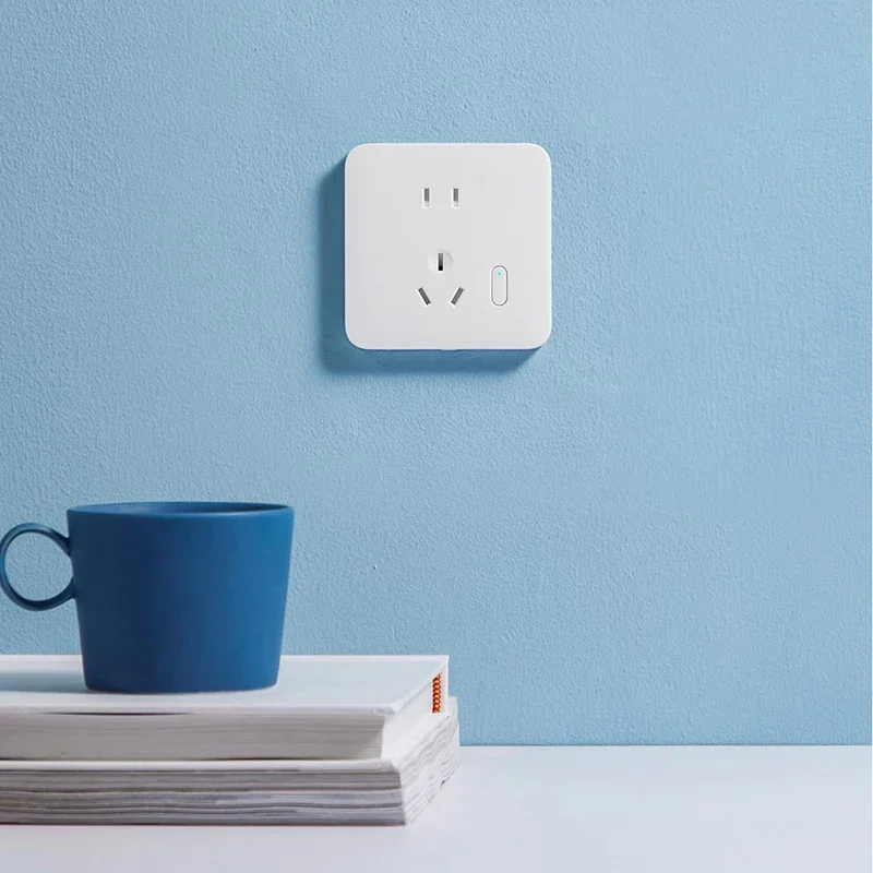 Xiaomi Mijia เต้ารับติดผนังอัจฉริยะปลั๊กไร้สาย10A 250V xiaoai สถิติพลังควบคุมด้วยเสียงอัพเกรดสำหรับสมาร์ทแอป Mijia