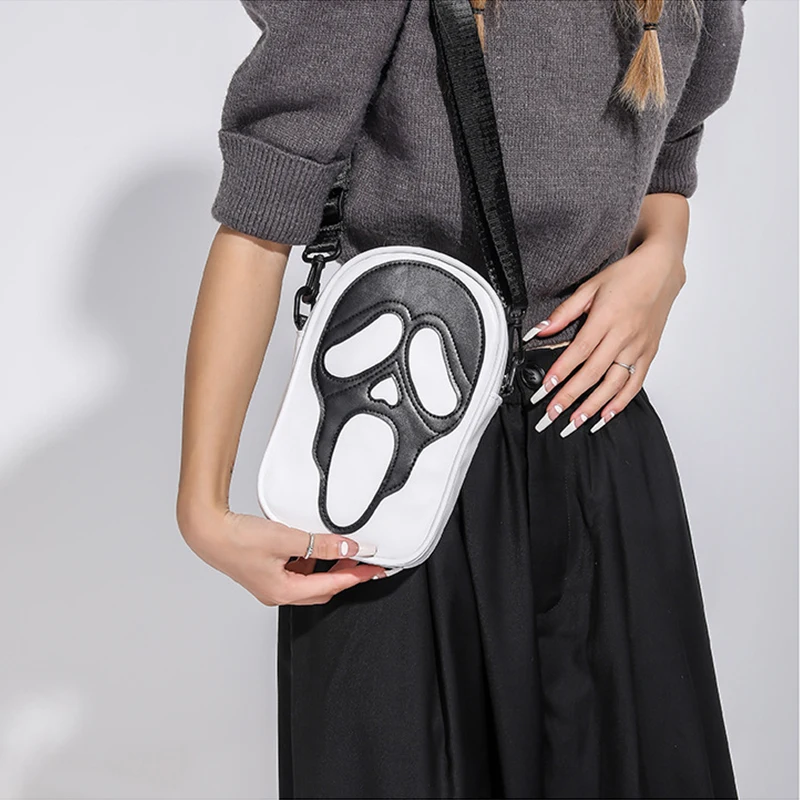 Halloween Ghost Bag Novelty Skull Crossbody Bags Y2k Women Girls Punk Hiphop Horror Skeleton Shoulder Bag Funny Handbag Purses image 4