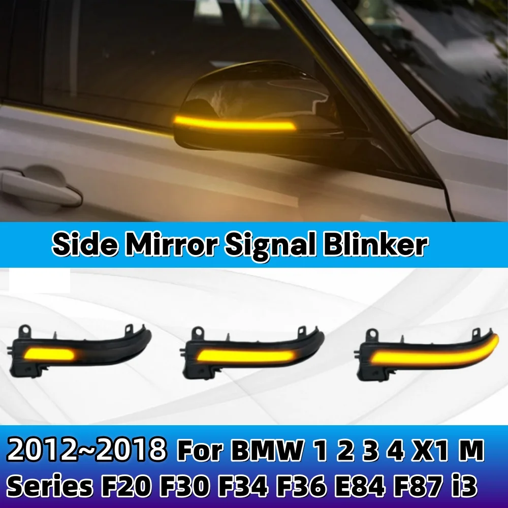 

Для BMW 1 2 3 4 X1 M серии F20 F30 F34 F36 E84 F87 i3 светодиодный указатель поворота последовательный сигнал бокового зеркала мигалка аксессуар ABS
