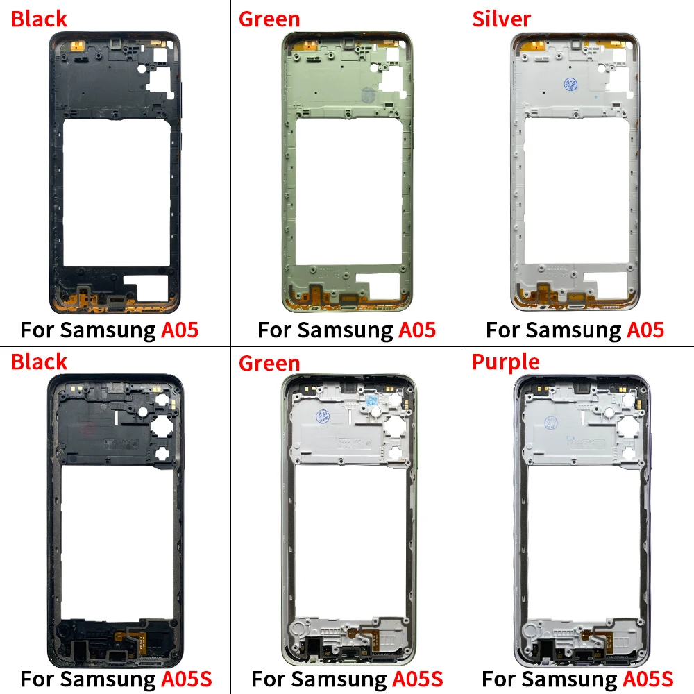 NEW Middle Plate Frame Front Bezel Housing Case Back Mid Plate Replacement Parts For Samsung A05 A05S A15 4G 5G A155F A156B image 3