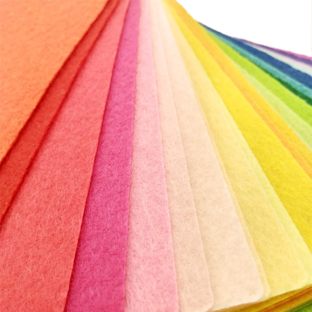 40 قطعة 40 ألوان ورقة لتقوم بها بنفسك ورأى النسيج الملونة مستطيلة لوازم الحرفية للمشروعات الفنية شرائح لباد لينة دائمة #3