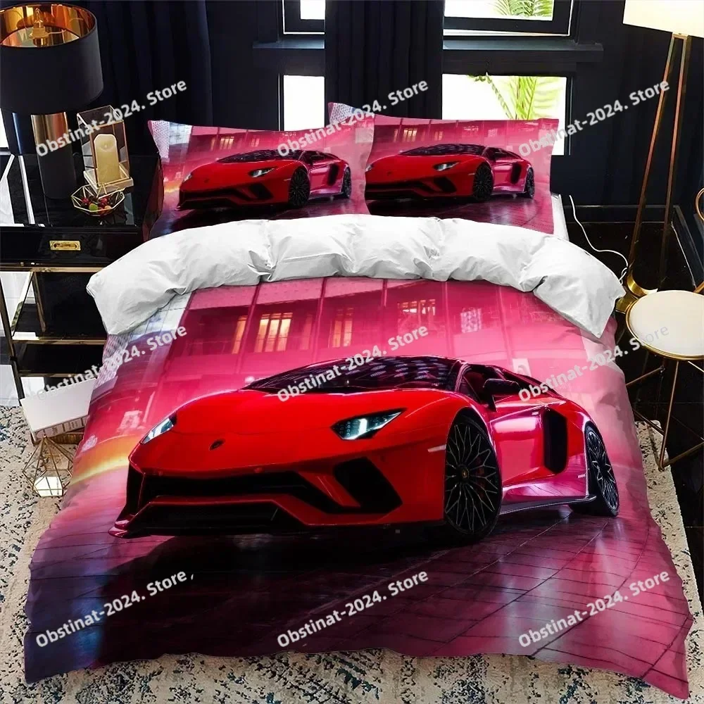 

Sports Car Duvet Cover Set Luxury High Quality 3D Printed Bedding Double Queen King Bedclothes Adults Boys Home Textile