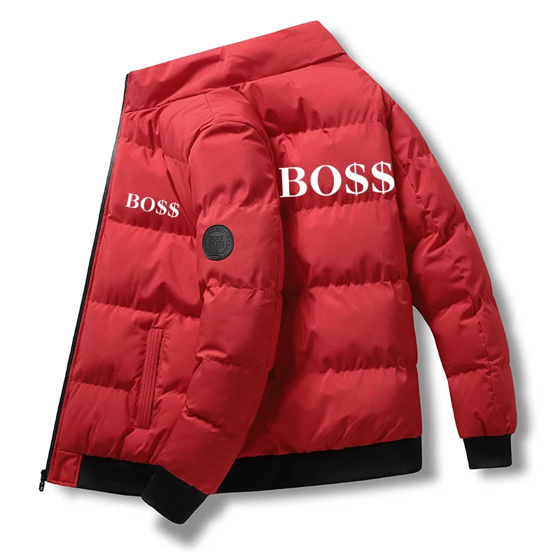 Winter men\'s zipper jacket fashionable warm racing casual windproof and cold proof fashionable top jacket comfortable clothes