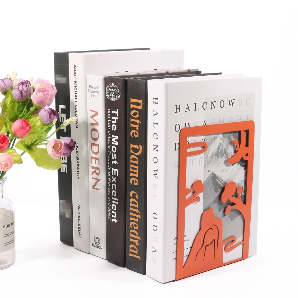 Imagem -02 - Wild Cranes Livro Termina Heavy Duty Bookend Home Bookend Titular da Cremalheira do Livro Stand Prateleira Escrita Desk Cor Pcs