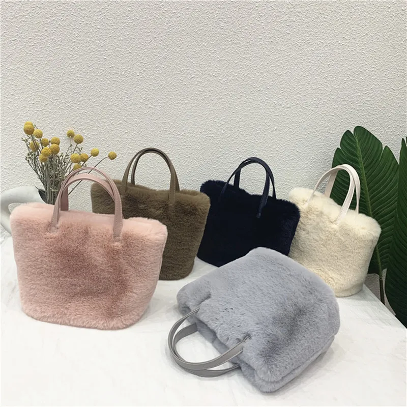 

Autumn And Winter Fashion Messenger Bag Faux Fur Ladies One Shoulder Handbag tote bag