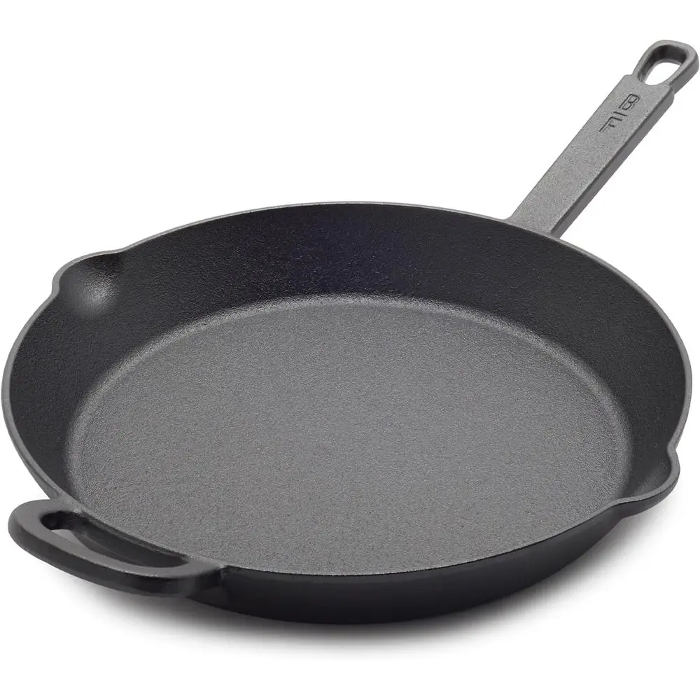 

Чугунная сковорода с предварительной обработкой (12 шт.), с вспомогательной ручкой, профессионального качества, для индукционных плит, с носиками для слива, универсальная для плиты и духовки