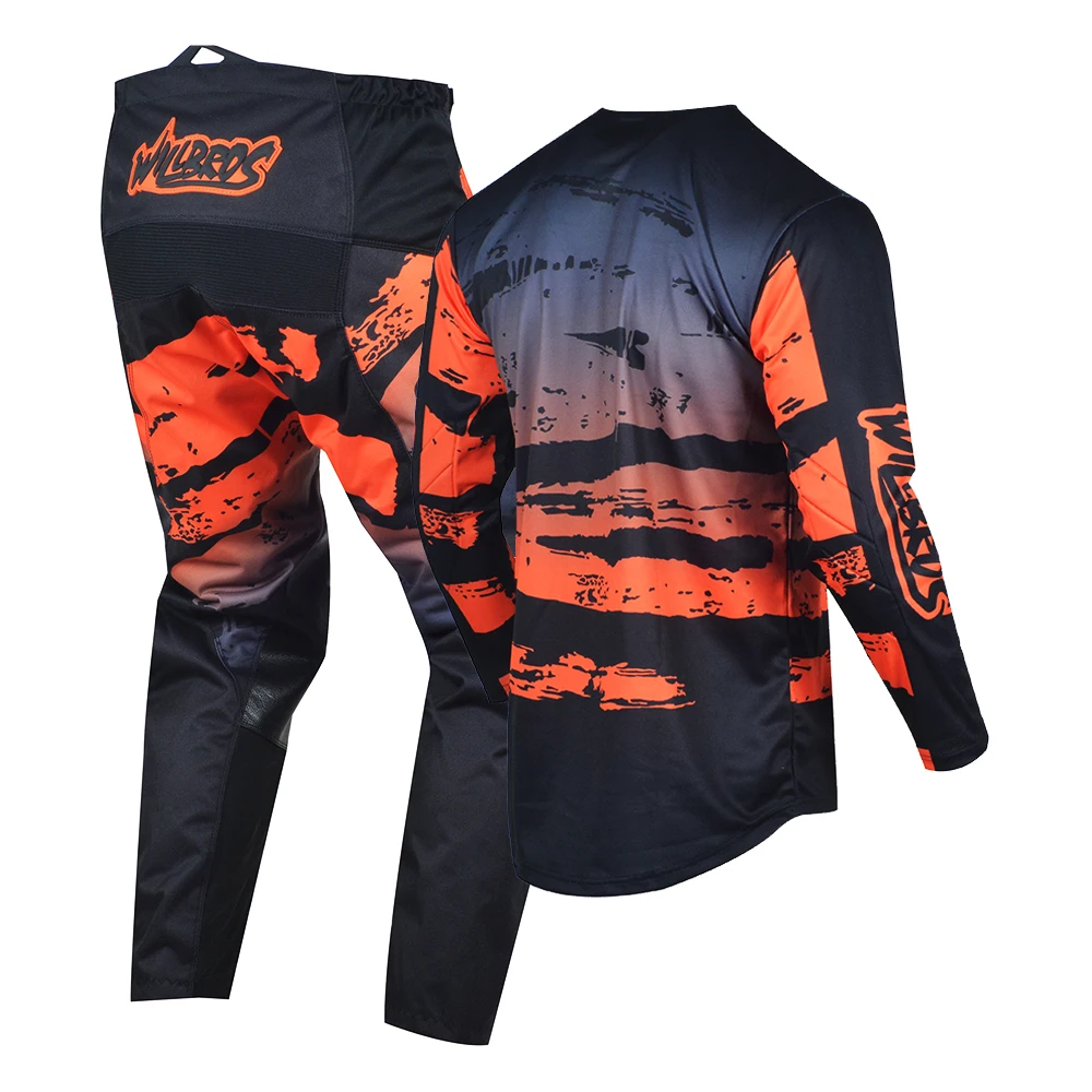 Motocross Suit Racing Summer Trice Lux Gear Set Jersey Pants ATV UTV Downhill Bike Kits Cycling Offroad Orange Black Green Blue