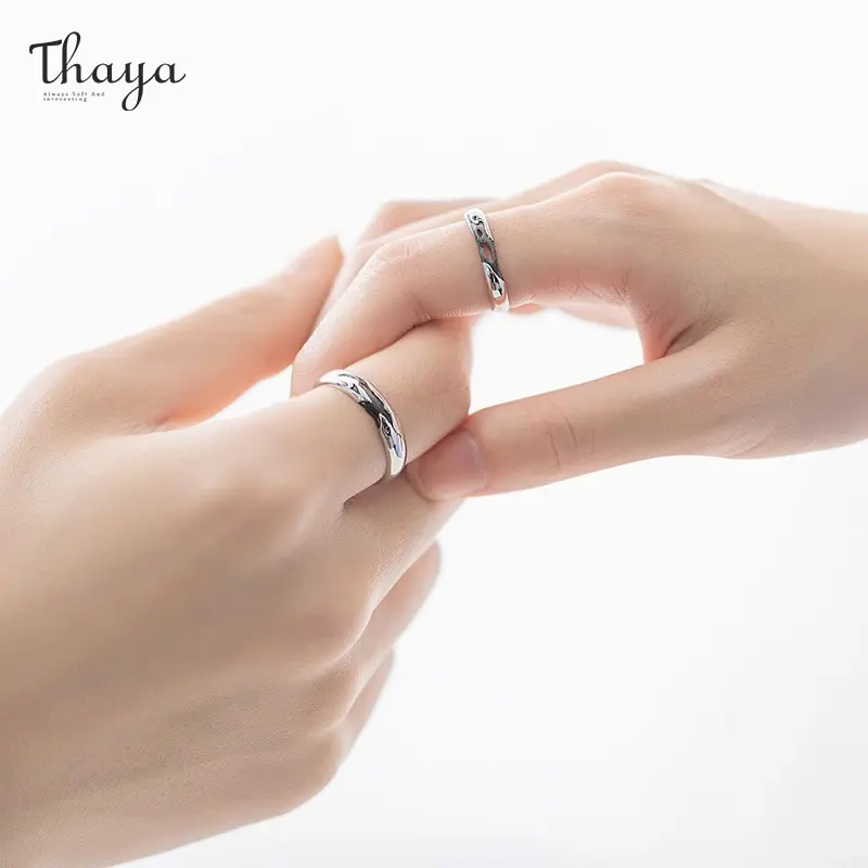 Thaya Real S925 Sterling Silver Ring for Couple Vintage Rings for Women Luxury Couple Jewelry For Wedding Engagement Jewelry