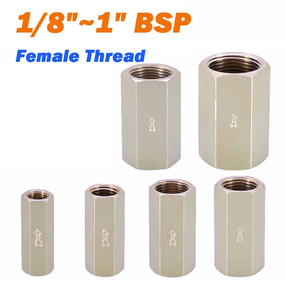 1/8" 1/4" 3/8" 1/2" 3/4" 1" BSP Sechskant-Pneumatikanschluss Innengewinde Messing-Rückschlagventil Einweg-Rückschlagventil Rückschlagventil