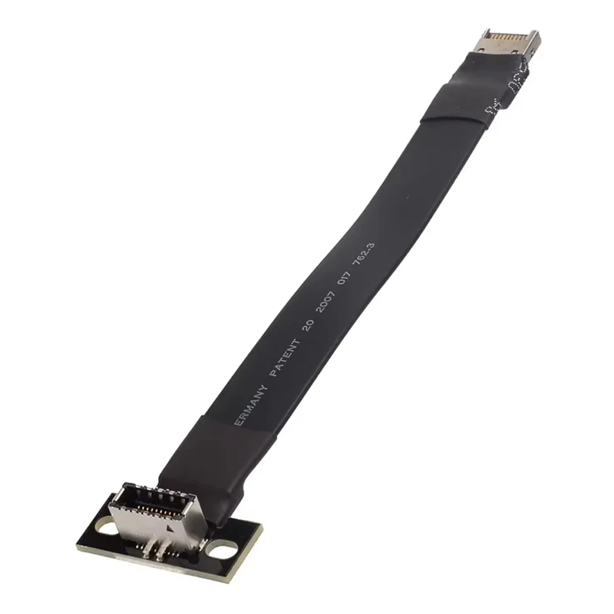 

A49T USB 3.2 20Pin GEN2 Type E Male to Type-E Female Adapter Front Panel Socket Extension Flat Ribbon Cable W Screw Hole