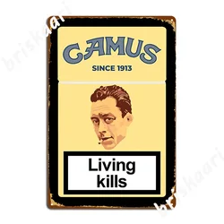 Philosopher Albert Camus Metal Plaque Poster Create Wall Plaque Home Wall Mural Tin Sign Poster