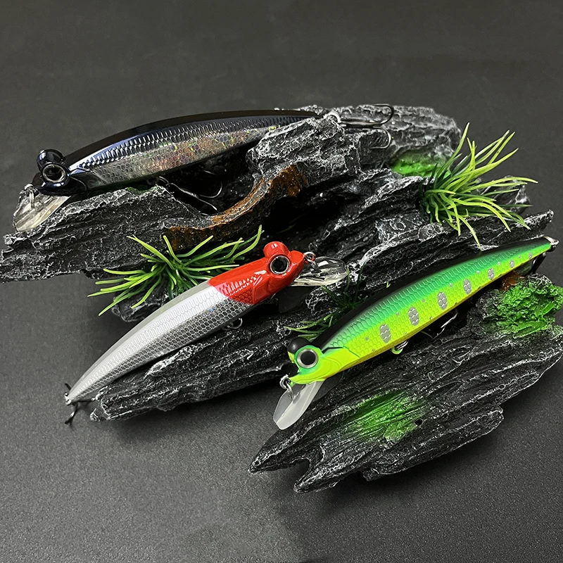 90mm 10g afundando lento jerkbait minnow iscas de pesca wobbler baixo truta artificial duro isca swimbait equipamentos de pesca