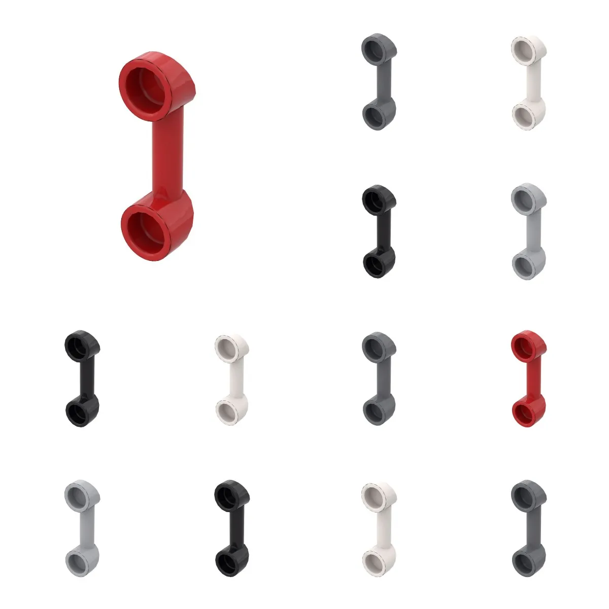 50pcs 6190 Bar 1x3 Old Telephone Building Blocks Radio Handle 2 Studs Bricks Particle Puzzle Toys Children Birthday Kid Gift