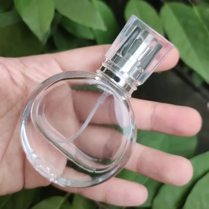 30ml Glass Perfume Bottle Transparent Mist Spray Bottle Empty Perfume Vial Cosmetic Container for Travel Home Accessories 1PC