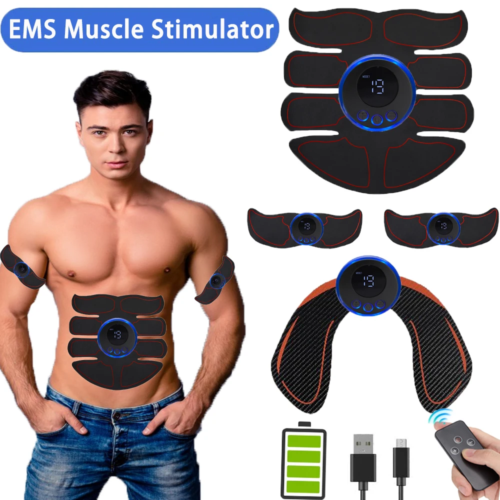 

Electric EMS Muscle Stimulator Wireless Buttocks Hip Trainer Abdominal ABS Stimulator Fitness Body Slimming Massager