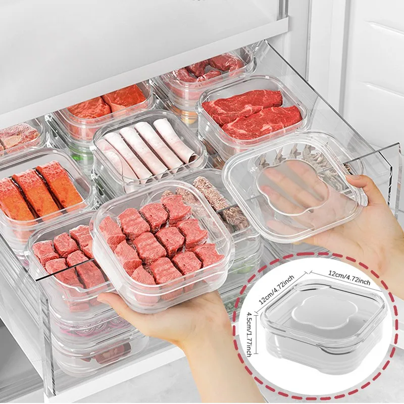 

Refrigerator Storage Box Fridge Organizer Meat Fruit Vegetable Food Container Sealed Fresh Box with Lid Kitchen Accessories