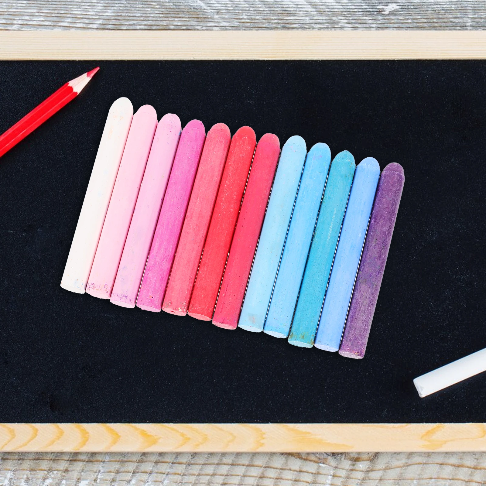 

24pcs Colored Chalk Set 3 15x0 37 Inches Washable Dust Chalkboard Outdoor Indoor Drawing Teacher Supply Multi