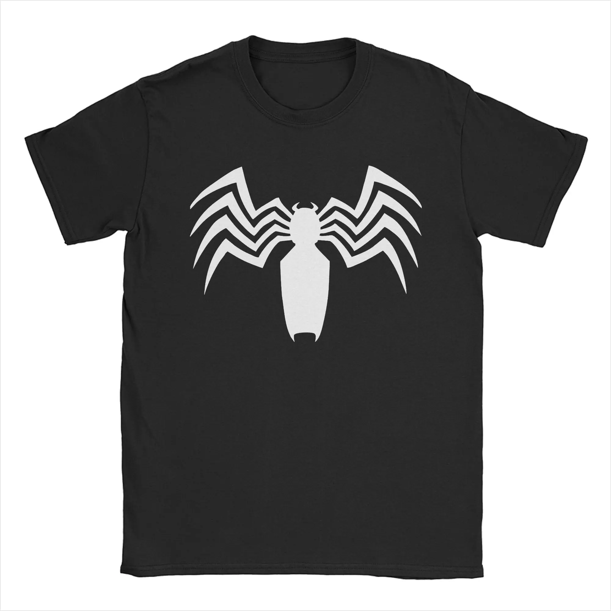 Funny The Symbiote Venom Spiderman Superhero T Shirt Men's Crewneck Short Sleeve Tops Shirts  Cotton Summer Tops