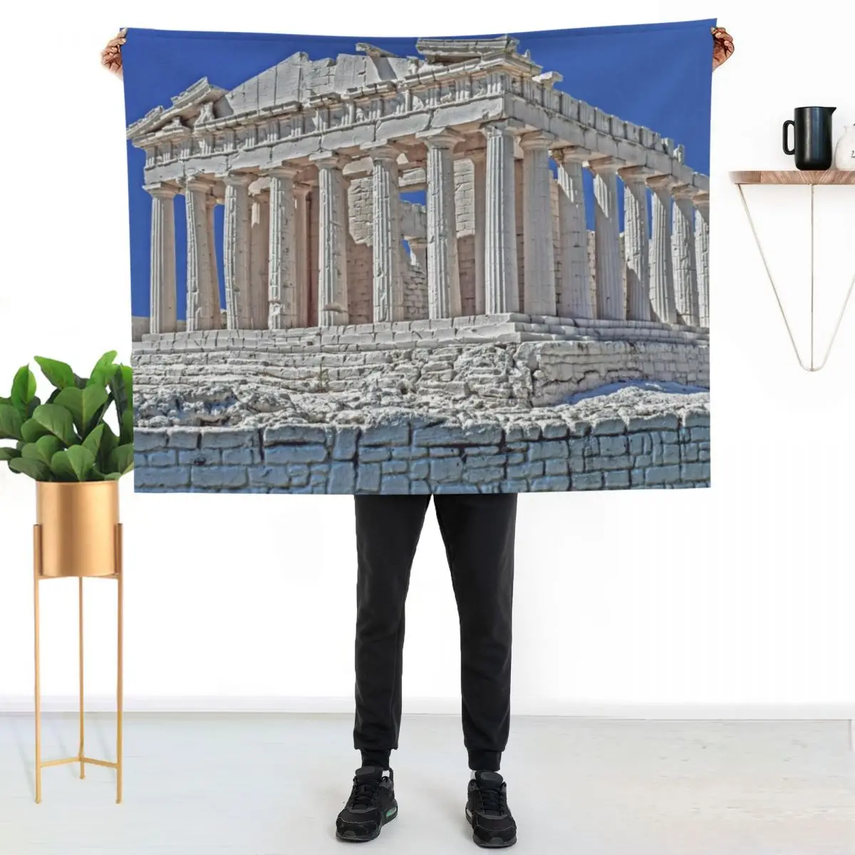 

Acropolis Athens BY CALLISC Throw Blanket Foldable Soft Warm Blanket for Outdoor Use