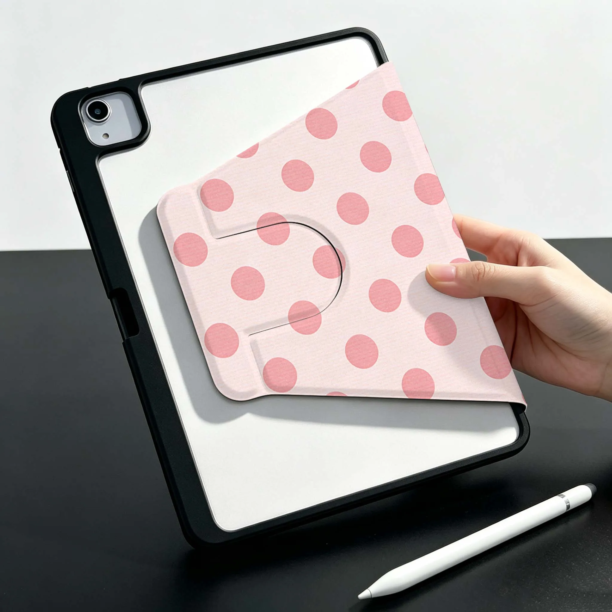 Purple Polka Dots Soft For Xiaomi Mi Redmi Pad SE 6 7 M7 8.7 12.1 11.2 inch 2025 360° Rotation Tablet Case