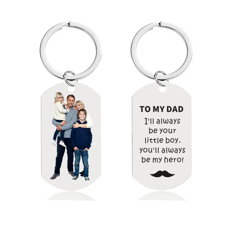 Duoying Color Printing Photo Tag Custom Keychain for Women Family Gift Personalized Custom Baby Cute Keyrings