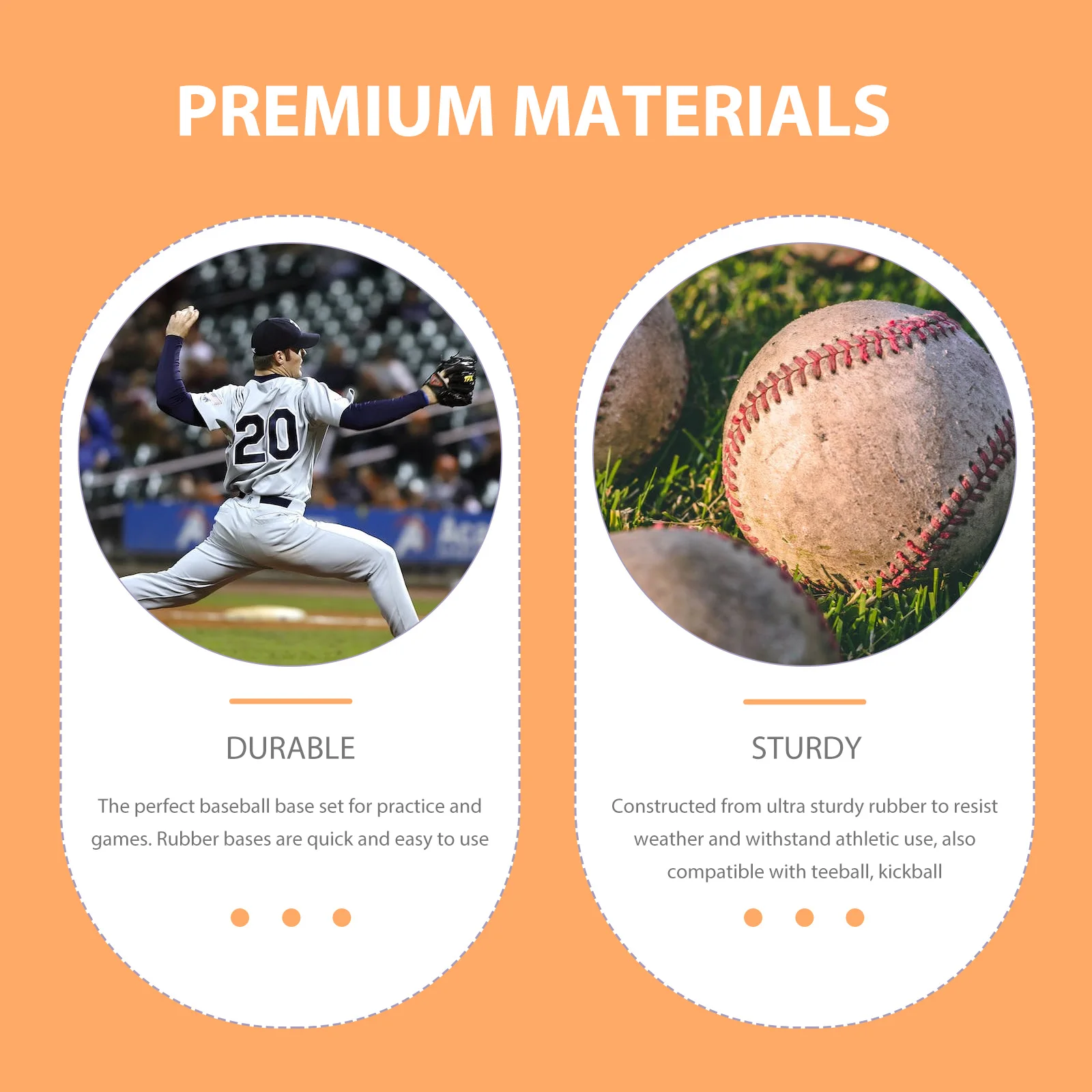 

Baseball Softball Plate Set Rubber Plate For School Durable Non Slip for School Training Thrown Down Games