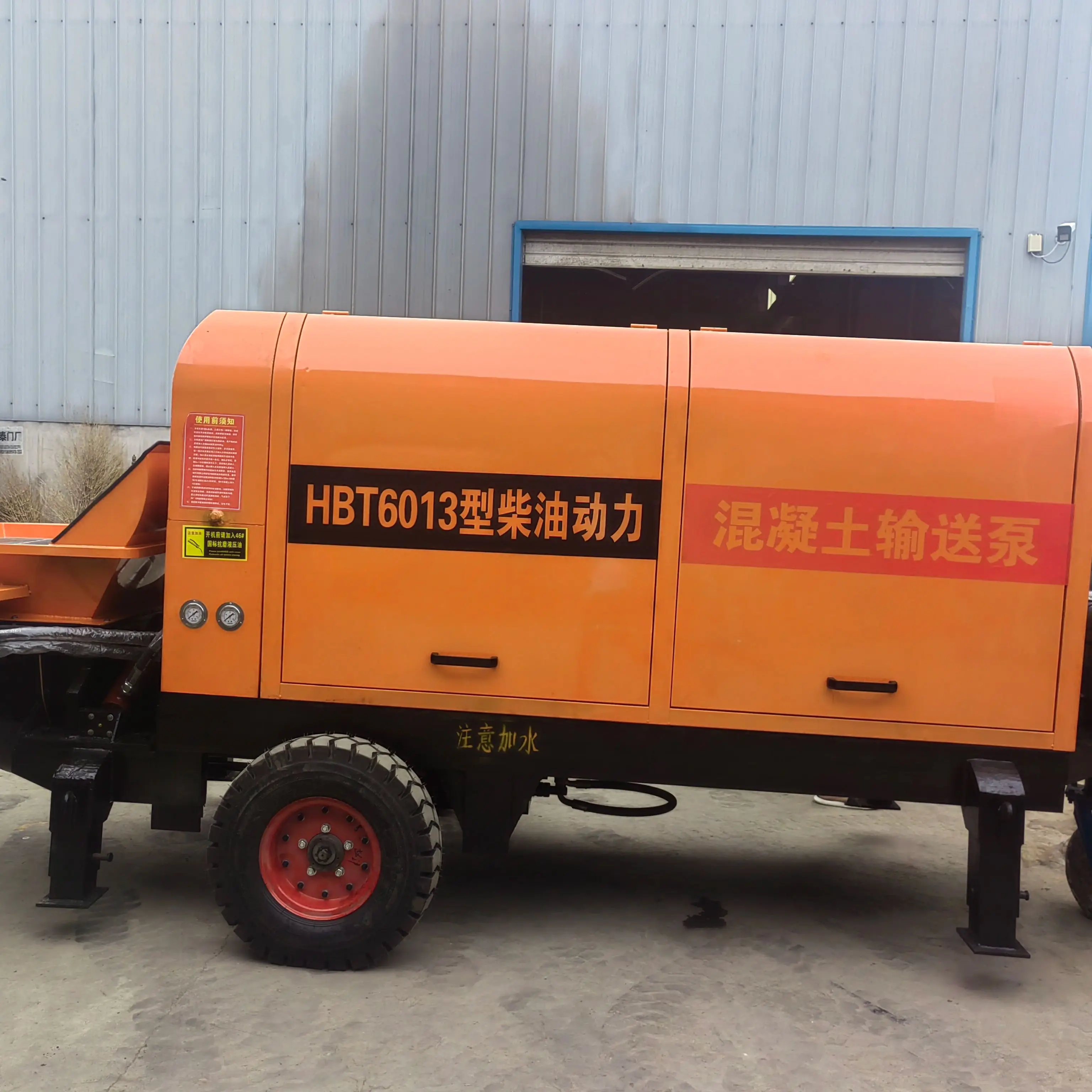 Factory Price Diesel Concrete Pump Machine Electric Trailer Concrete Pump Mixer New Mobile Mini Concrete Pump Machine for Guyana