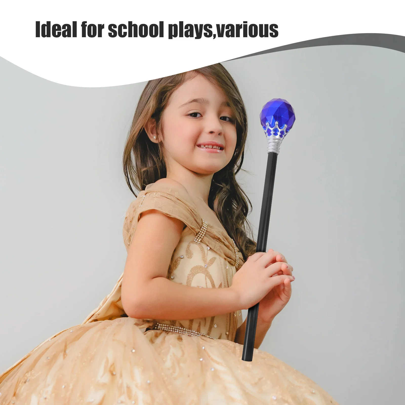 ごっこ遊び女王の笏杖ハロウィン小道具素敵なスティック子供用パーティーコスプレウォーキングセプター耐久性のある魔法の装飾