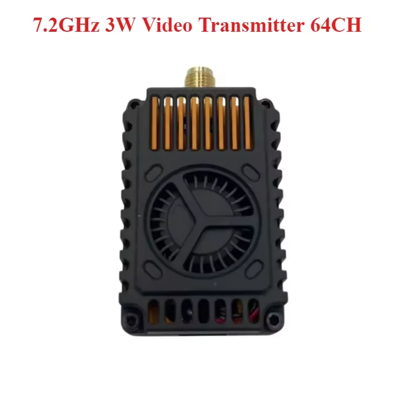 VTX 7.2G 3W (6110MHz-7210MHz) 7.2GHz 5W Long Range FPV Analog Video Transmitter 64CH 7.2G VRX BOX 7.2GHz Video Receiver