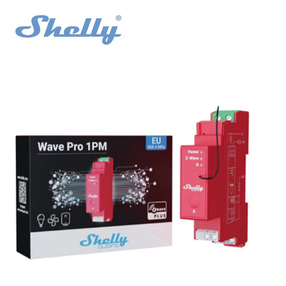 Shelly Qubino Wave Pro 1PM Professional 1-Channel DIN Rail Z-Wave®Smart Switch with Power Metering