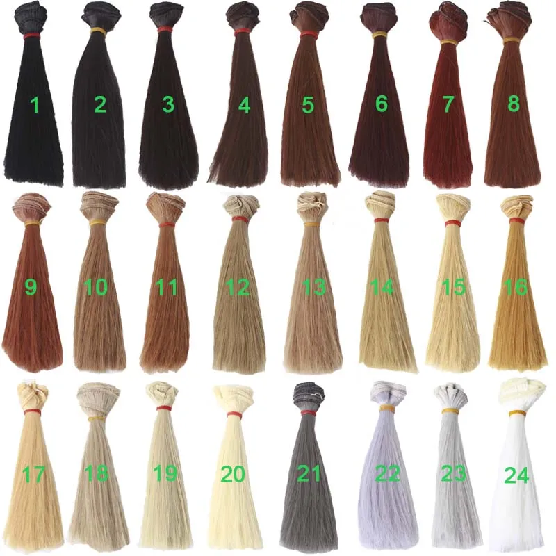 

25CM BJD Doll Hair DIY Straight Hair For BJD Dolls 20PCS/LOT