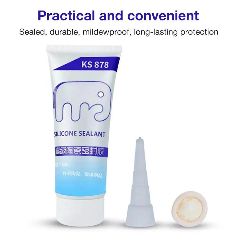 120ml 다목적 실리콘 실란트 방수 코킹 씰 곰팡이 방지 빠른 건조 주방 욕실용 미화 봉제 접착제