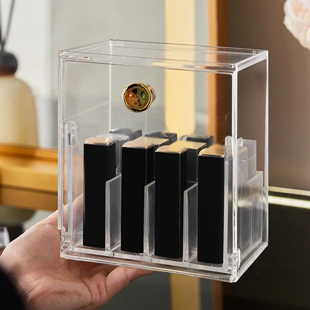 Transparent Makeup Display Rack with Lid Flip-Top Makeup Brushes Holder 17 Slots Portable Cosmetics Tools Organizer Travel