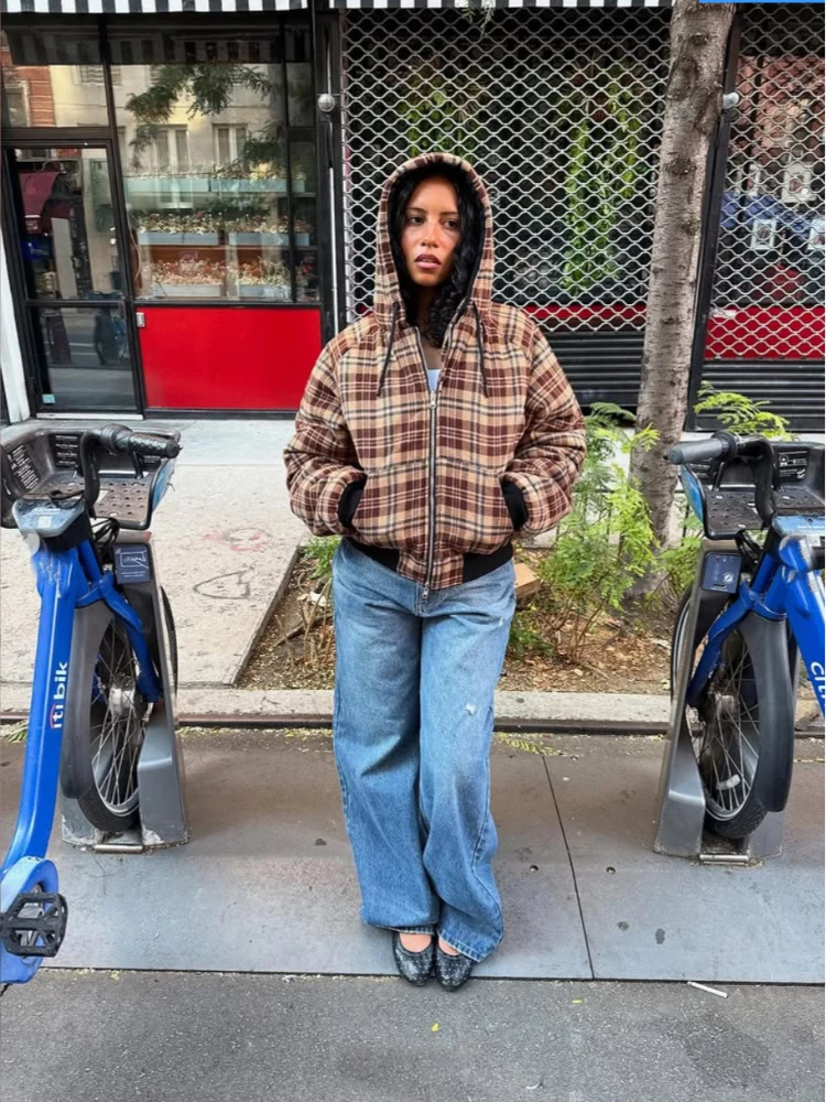 2026 autumn and winter new trend, reversible hooded zipper men's and women's high street casual hoodie Y2K