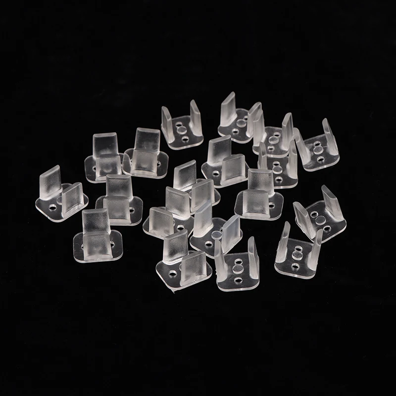 20Pcs Neon Strip Clip 6x12/8x16mm LED Fixing ABS Plastic Mounting Clips