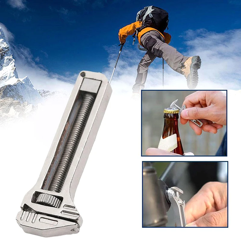 1Pcs Portable Titanium Multitool Combines Bottle Opener Tungsten Attack Head Nail Puller And Caliper Outdoor Camping