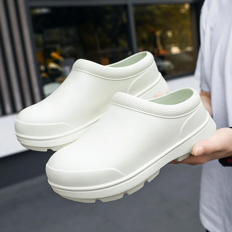 Men's Chef Shoes Anti Slip Oil Resistant Dirt Resistant Shoes Kitchen Work  Quick Dry Rain  Large Size Breath