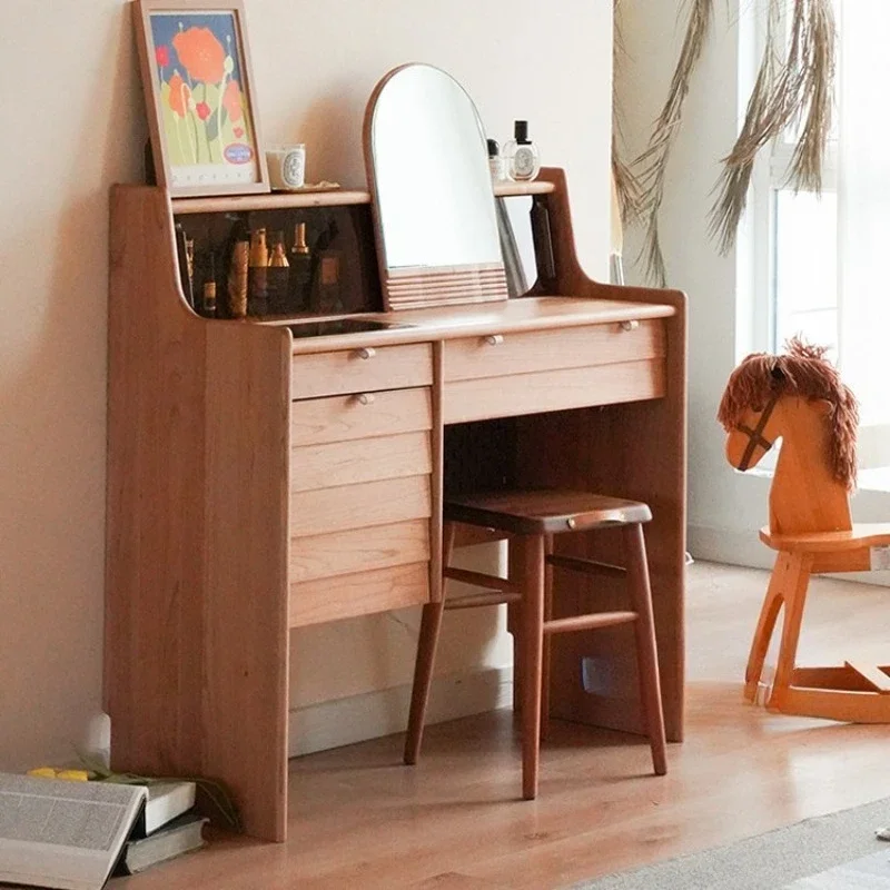 

dresser, solid wood makeup table, makeup table, mini bedroom storage cabinet integrated