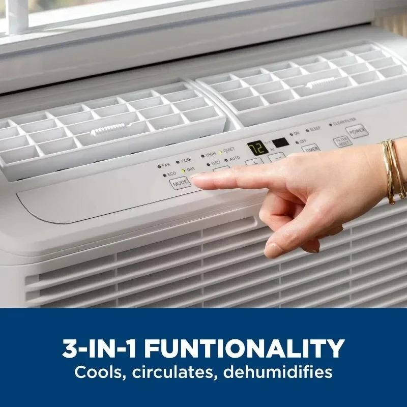 Ultra Quiet Window Air Conditioner for Small Rooms and Bedrooms, Control Using Remote, 6K Window AC Unit, Easy Install