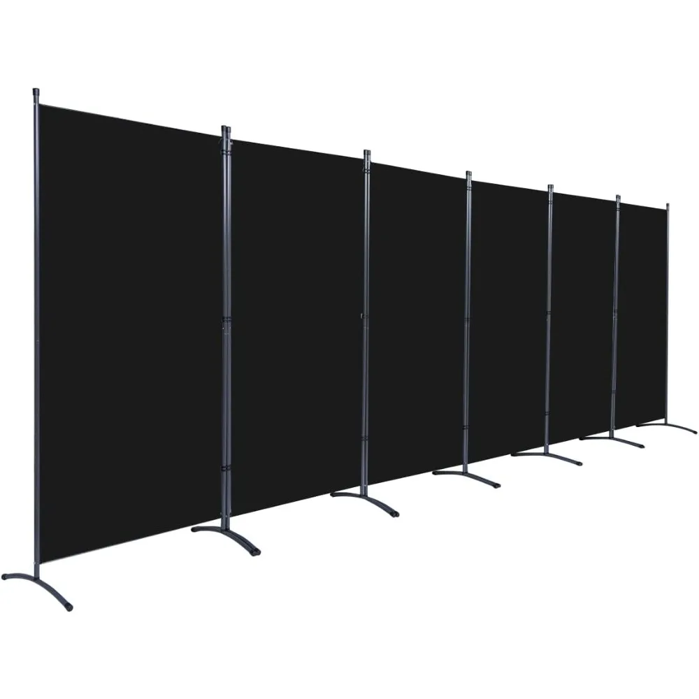 Indoor Room Divider, Portable Office Divider, Convenient Movable (6-Panel), Folding Partition Privacy Screen for Bedroom