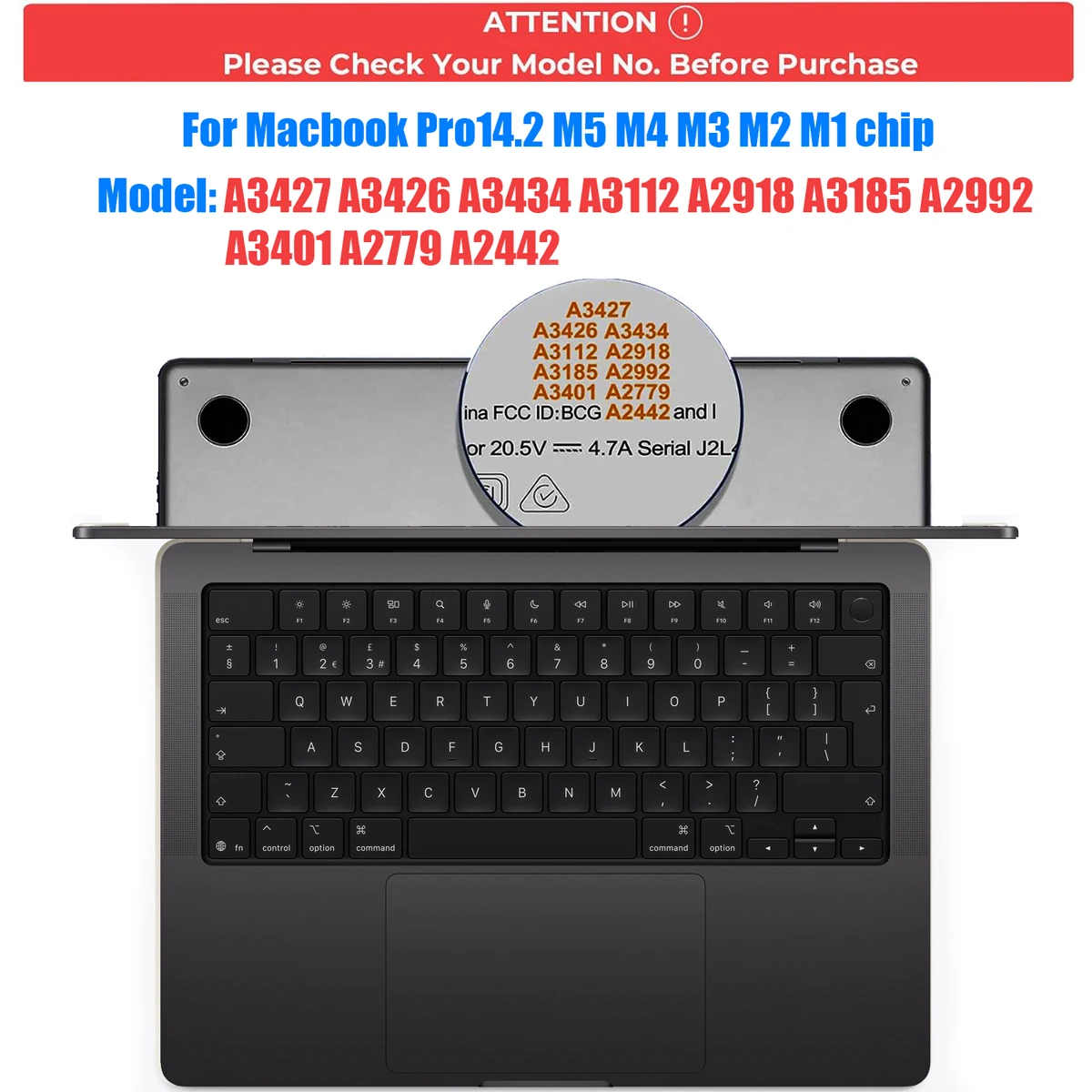 Ultra Thin TPU Keyboard Cover Skin for MacBook Pro14.2