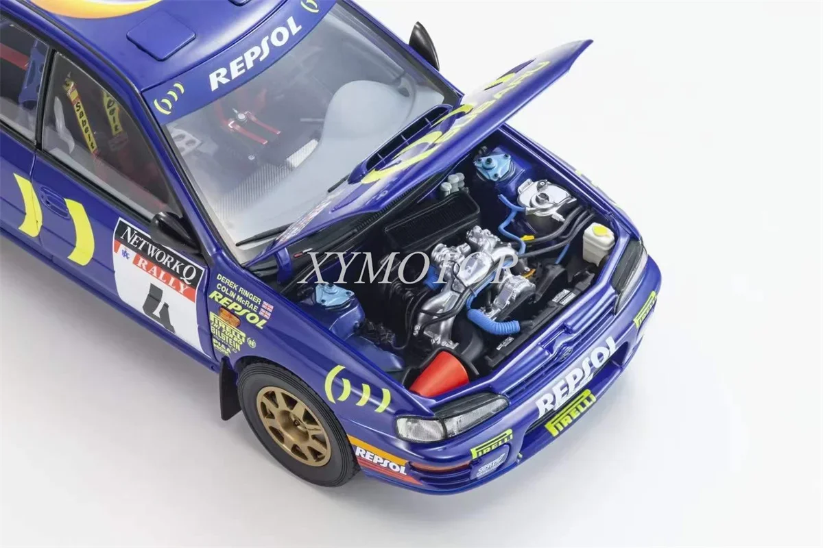 Kyosho-subpreza 4 # RAC ألعاب نموذج سيارة دييكاست ، عرض هواية الهدايا ، مجموعة الحلي ، 08962A