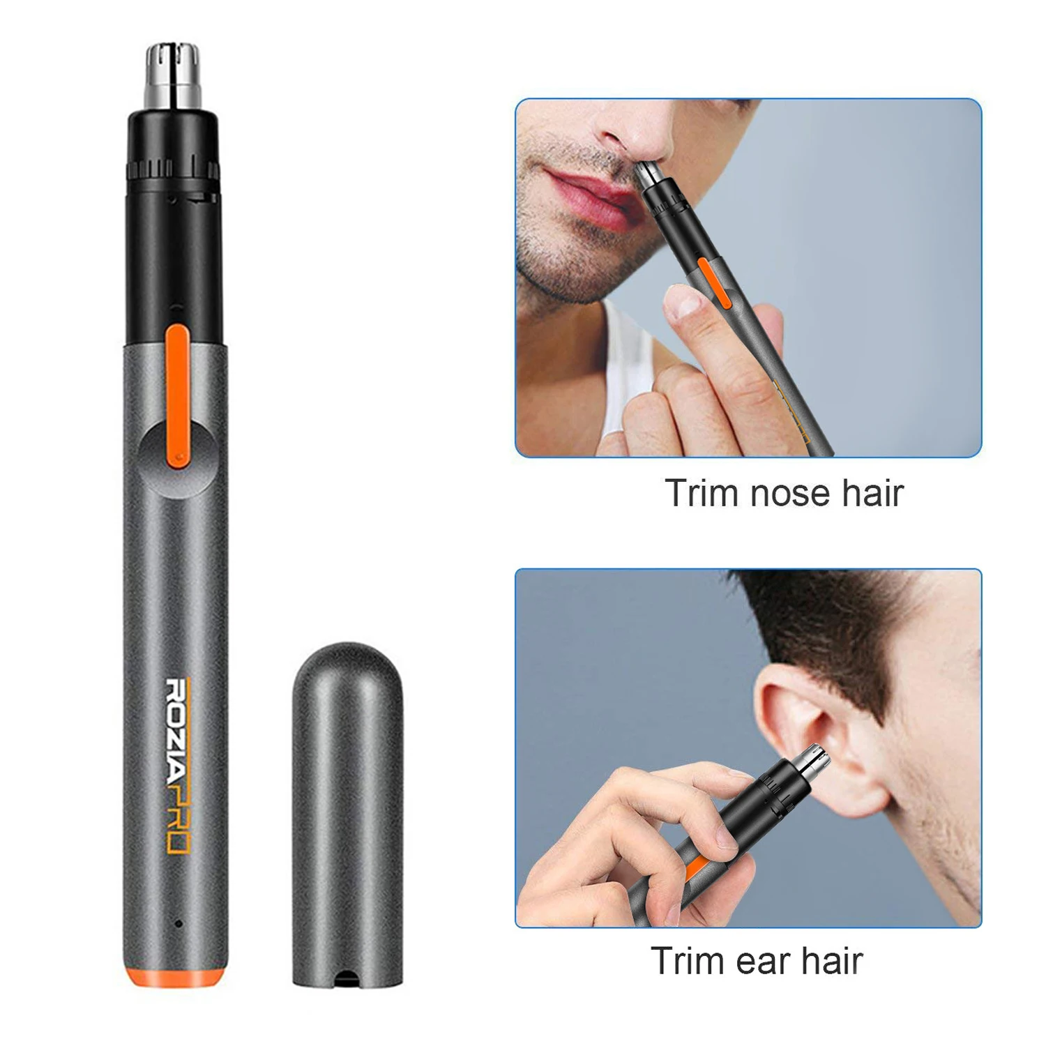 Professional Electric Ear and Nose Hair Trimmer Portable Rotating USB Charging Hair Trimmer Eyebrow Trimmer Rechargable Clipper