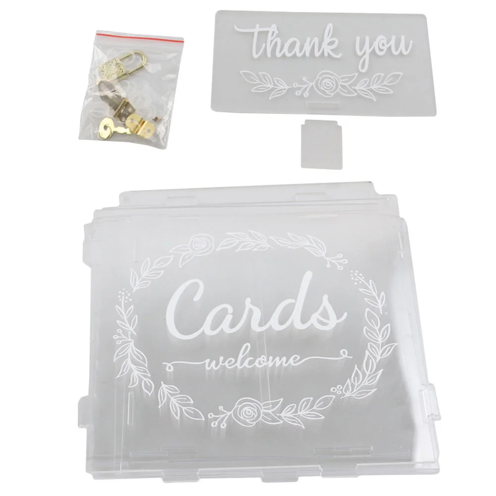 

Wedding Card Box Gift Cards Boxes for Reception Large Acrylic Decorations Bride