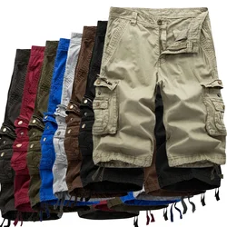 Katoenen Cargoshorts Heren Zomer Heren Leger Militaire Tactische Homme Shorts Heren Casual Streetwear Cargoshorts Met Meerdere Zakken